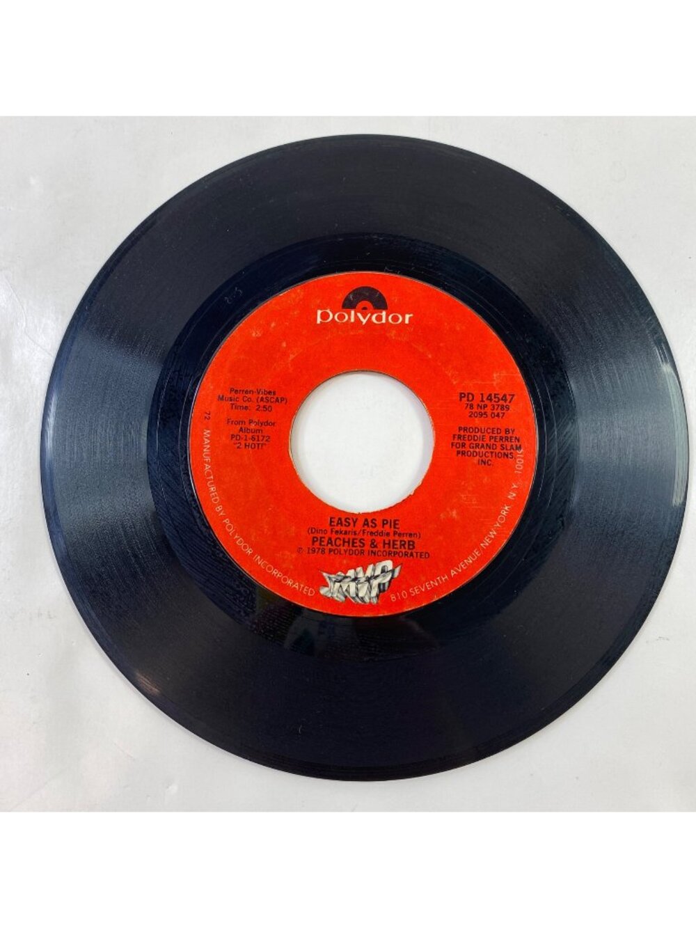 Vintage Polydor Records 45 RPM Vinyl Single Peaches & Herb Easy As Pie/Reunited